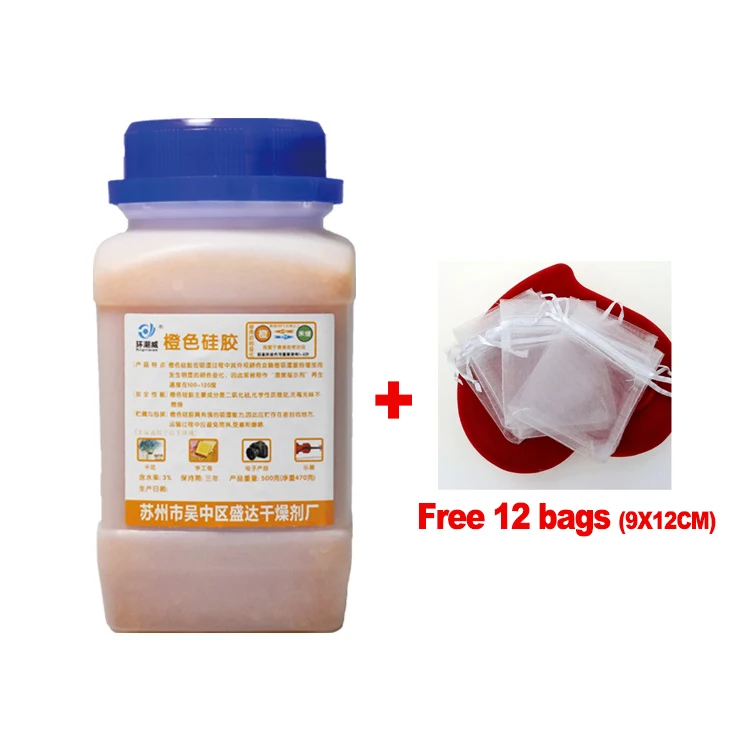 500g สีฟ้า/ใส/สีส้มกันน้ําซิลิกาเจลลูกปัดขวดความชื้นอิเล็กทรอนิกส์ผลิตภัณฑ์สารดูดความชื้นลดความชื้น - Image 6