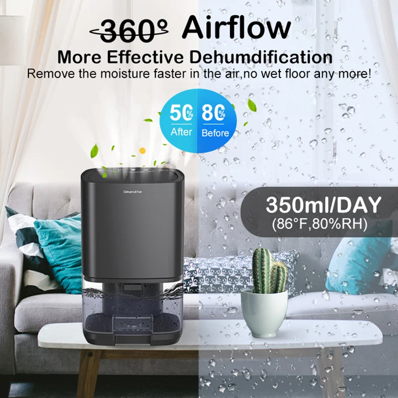 Air เครื่องลดความชื้นแบบพกพา Mute ความชื้น Absorbers เครื่อง Air สําหรับห้องนอนหน้าแรกห้องครัว Deodorizer เครื่องเป่า EU/US Plug - Image 3