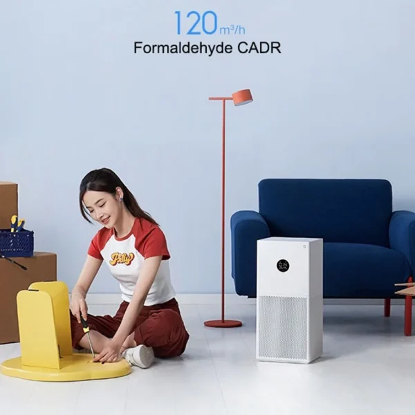 XIAOMI MIJIA เครื่องฟอกอากาศ 4 Lite อัตราต้านเชื้อแบคทีเรีย 99.99% จอแสดงผล LED สี่เท่า Purification Aldehyde Removal Home Air Ionizer - Image 4