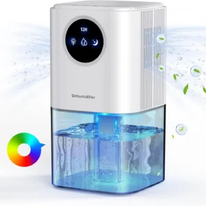 เครื่องลดความชื้นแบบพกพาความจุ 35 ออนซ์ ทํางานเงียบ พร้อมไฟสีสันสดใสสุดโรแมนติก สวิตช์ตั้งเวลา