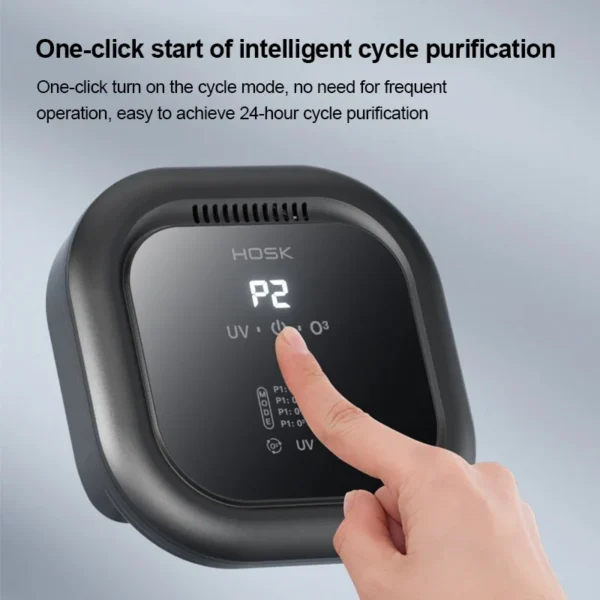 เครื่องฟอกอากาศ Xiaomi Youpin เครื่องผลิตโอโซนแบบชาร์จไฟได้พร้อมการบำบัดด้วยรังสียูวีไอออนลบเครื่องกำจัดกลิ่นควันฟอร์มาลดีไฮด์ - Image 4