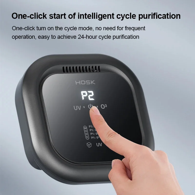 เครื่องฟอกอากาศ Xiaomi Youpin เครื่องผลิตโอโซนแบบชาร์จไฟได้พร้อมการบำบัดด้วยรังสียูวีไอออนลบเครื่องกำจัดกลิ่นควันฟอร์มาลดีไฮด์ - Image 4