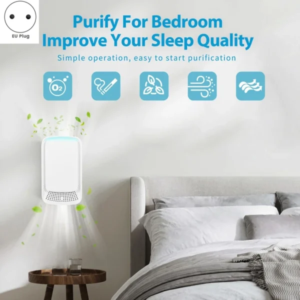 A16F-Air Ionizers สําหรับ Home Plug In เครื่องฟอกอากาศสําหรับ Home Quiet และเครื่องฟอกอากาศแบบพกพาสําหรับห้องนอนสัตว์เลี้ยงห้องครัว - Image 2